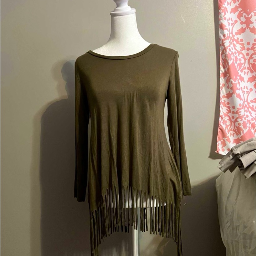 Pomelo long Slv fringe size S